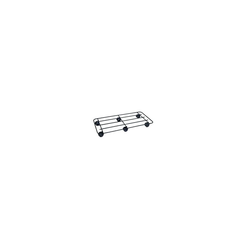 PORTAVASO RUOTE RETTANGOLARE NERO 75x33 BUZZI