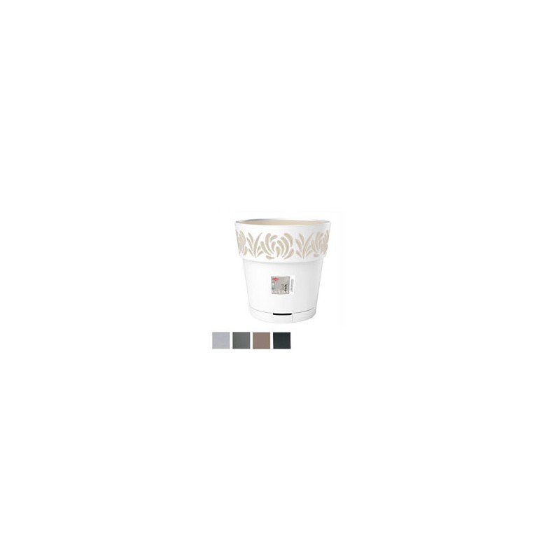 VASO GAIA TONDO RIS.ACQUA BIANCO 30 h 29 STEFANPL