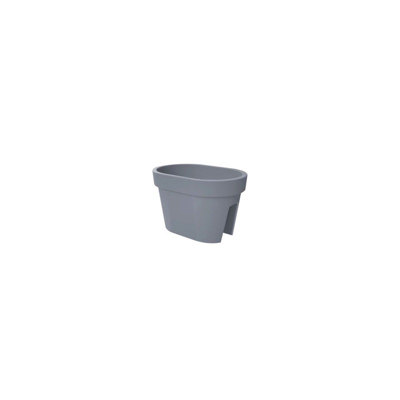 VASO LOFLY RAILING OVALE GRIGIO 40x27 h 25 PPLAST