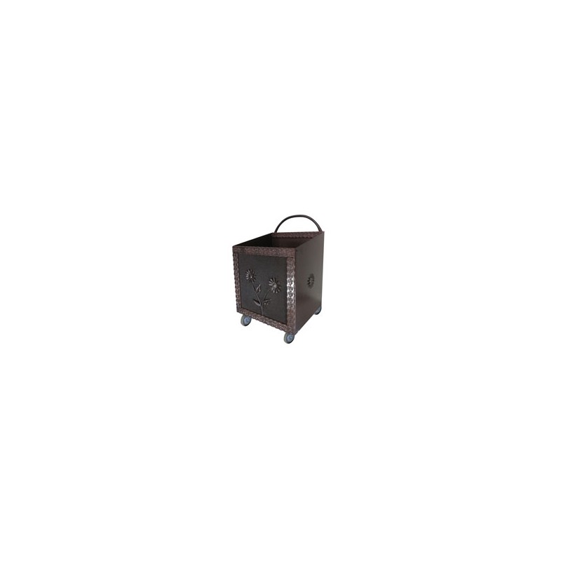 PORTAPELLET CON RUOTE NERO cm 37x42 h 57 MILLE