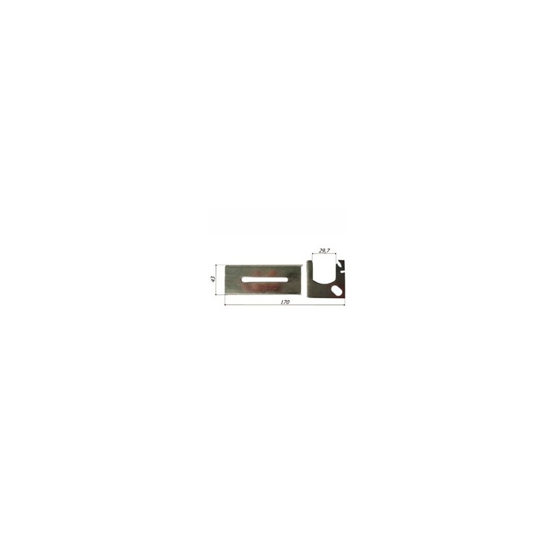 SUPPORTO A CASSONETTO CON STAFFA SX mm 170x43