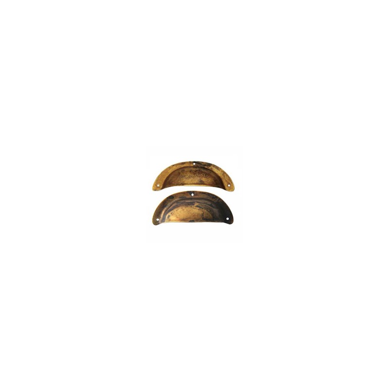 MANIGLIA CONCHIGLIA OTTONE ANTICO 77x31 4250 MS
