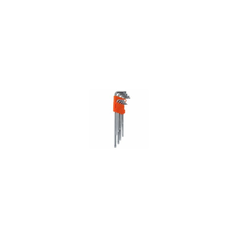 CHIAVI TORX T10/50 Pz 9 C/FORO CV LUNGH.ALTE 05326
