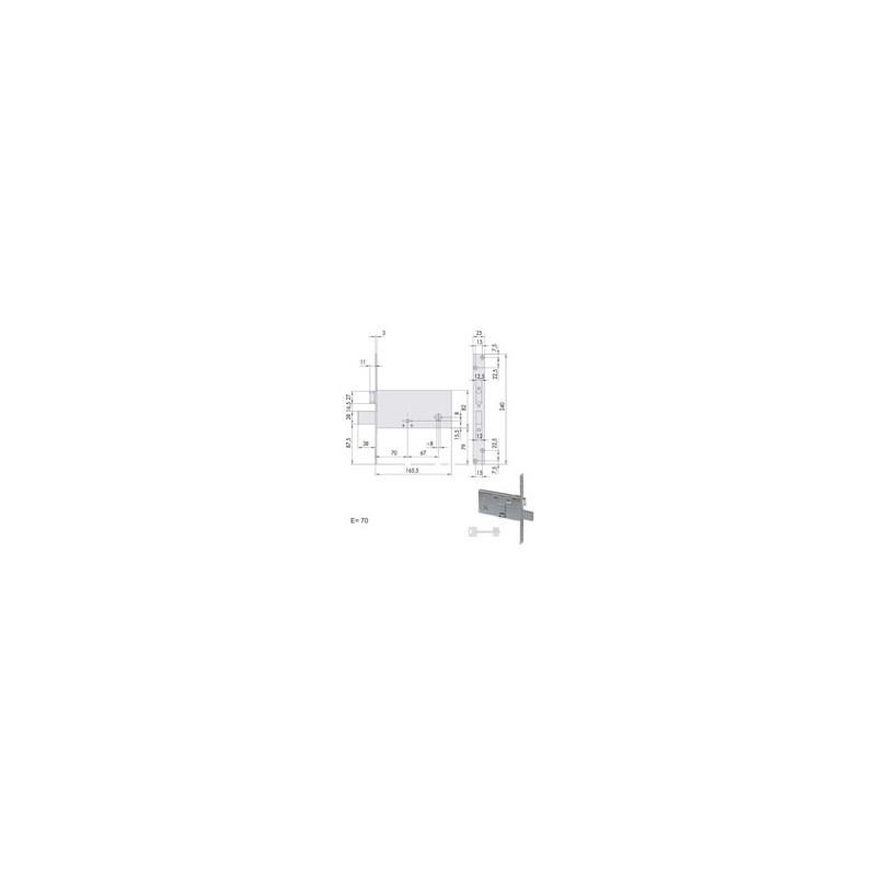 SERRATURA DOPPIA MAPPA INF.ALL 57312-73-0 CISA