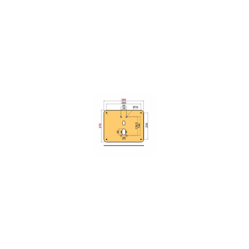 PIASTRA RINFORZO BASCULANTI PIATTA     A2466 DISEC