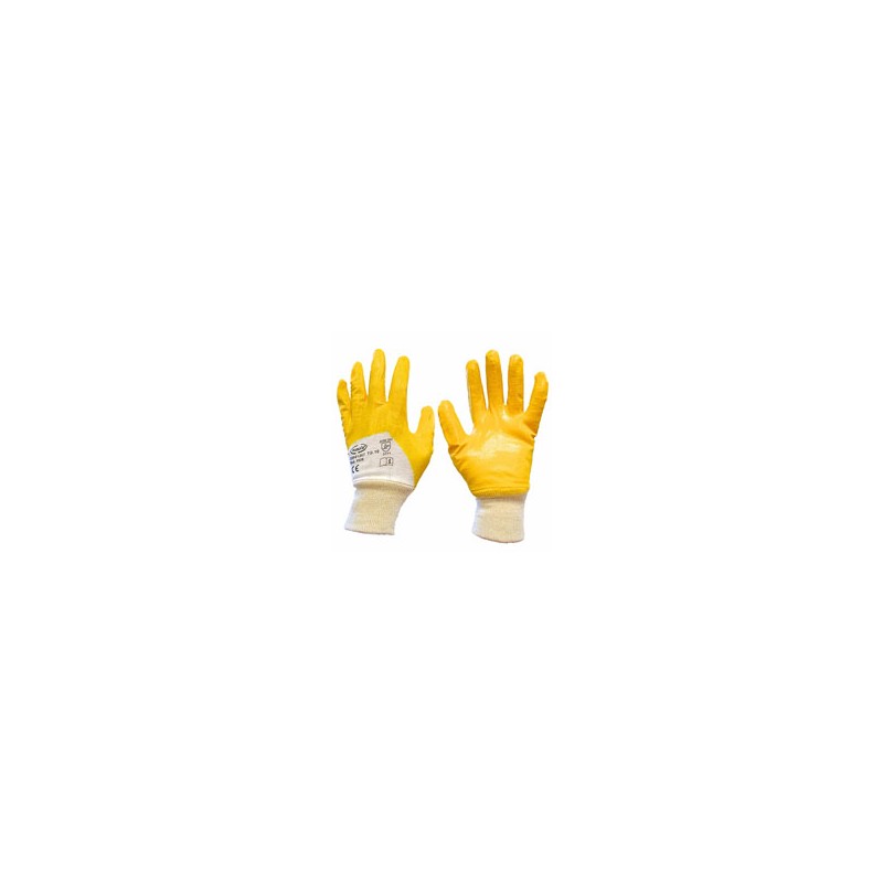 GUANTI NITRILE GIALLI POLSINO 10    PROTEXIO 01267