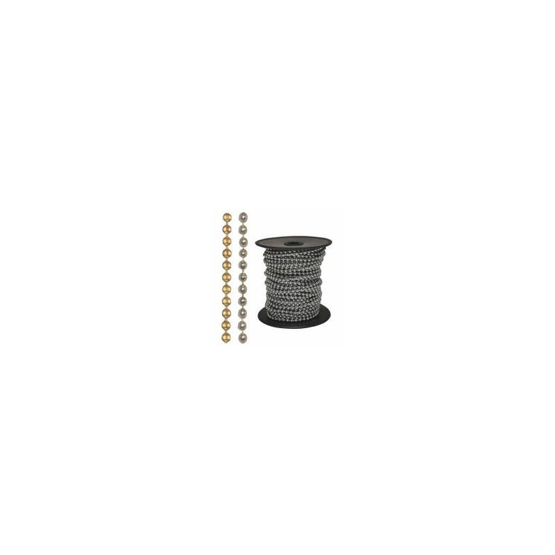 CATENA PALLINI OTTONE CROMATO    mm 3,60 m 25 AREF