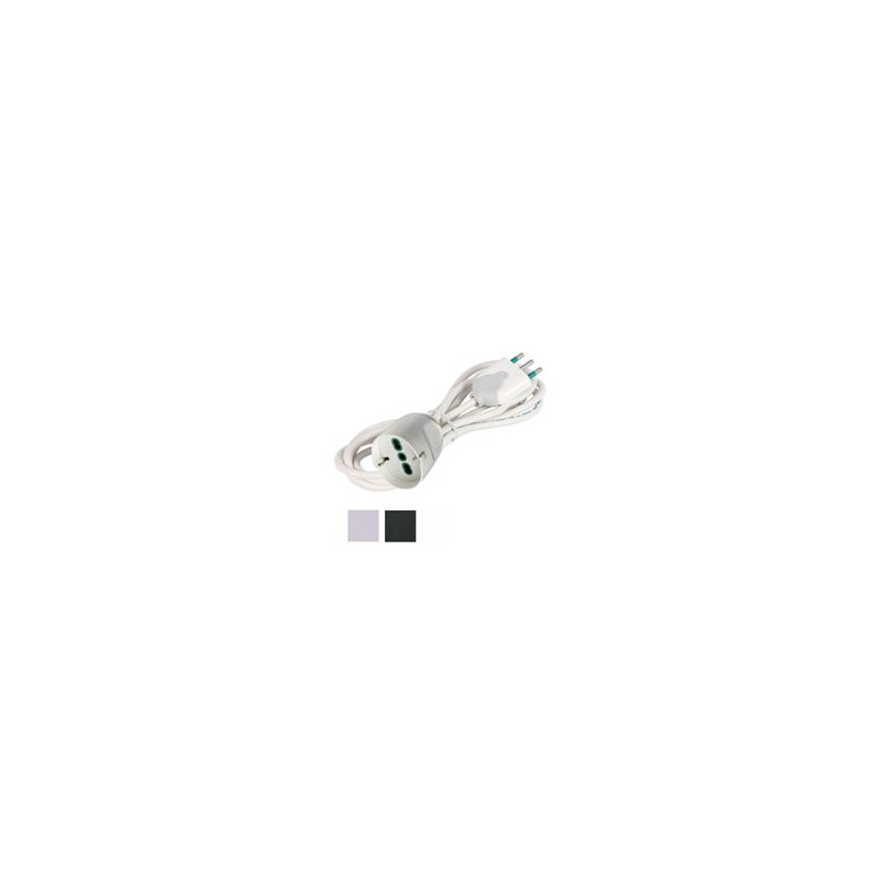 PROLUNGA m 5 3x1,00 NERO PRESA SCHUKO 92661 FME