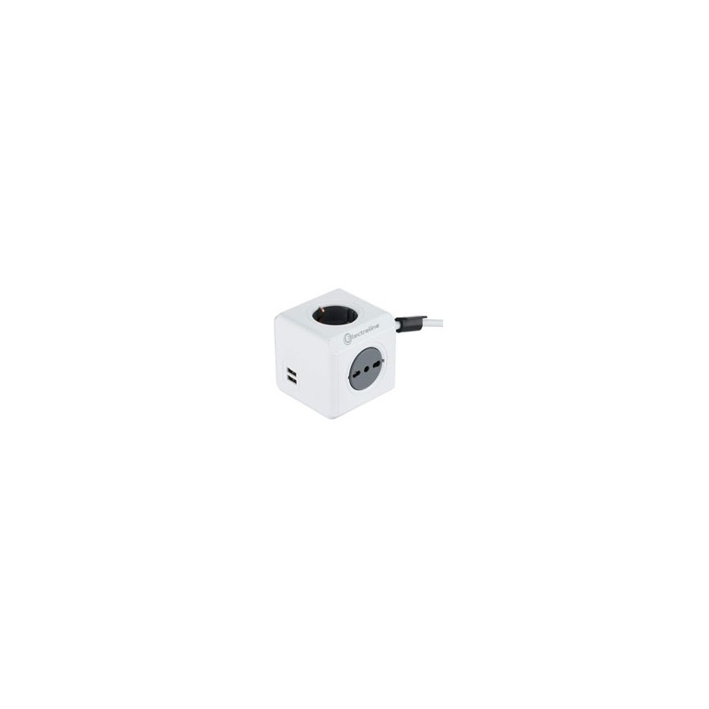 MULTIPRESA 2x2PT 2x2PT SK 2xUSB ELECTRALINE