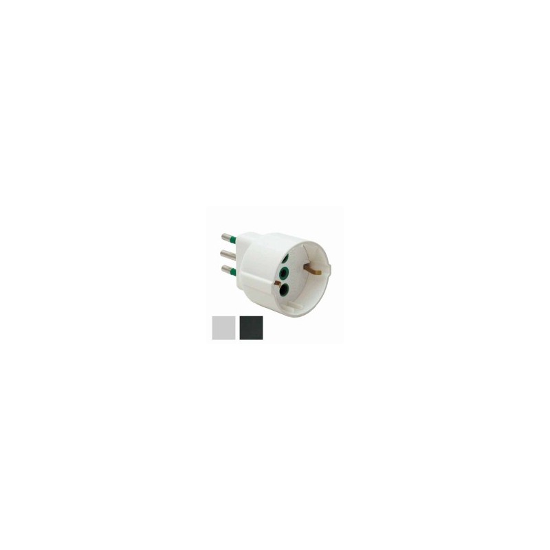 ADATTATORE SCHUKO 16A+T NERO 82131 FME