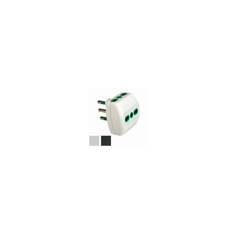 ADATTATORE TRIPLO 16A+T BIANCO 82180 FME