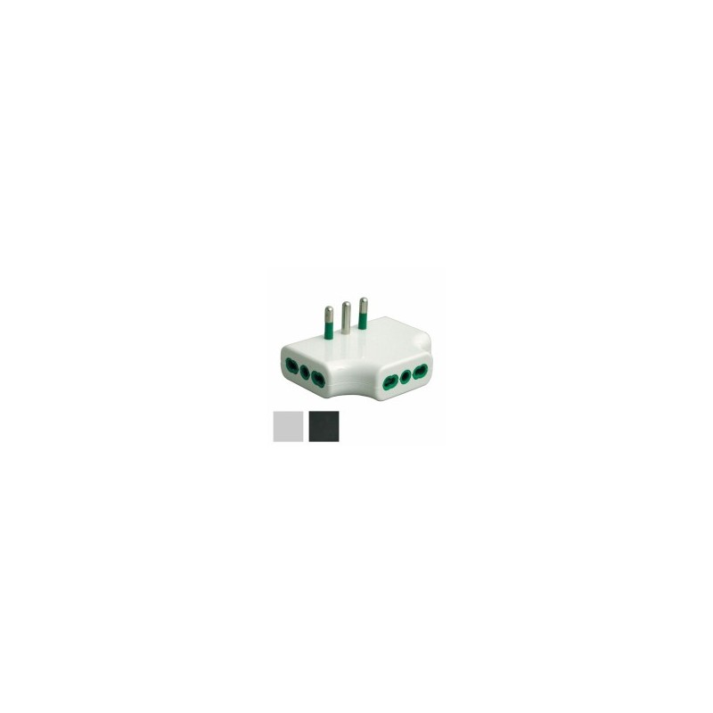ADATTATORE TRIPLO PIATTO 16A+T BIANCO    82220 FME