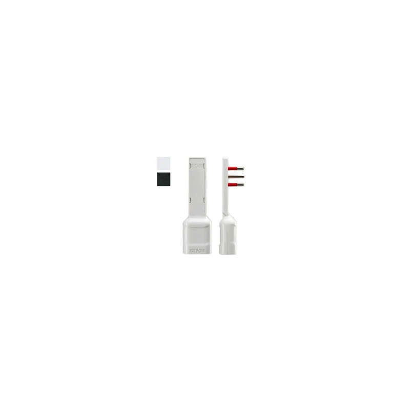 ADATTATORE DIRITTO 10A 2P+T BIAN. ULTRAPIATTO ROSI
