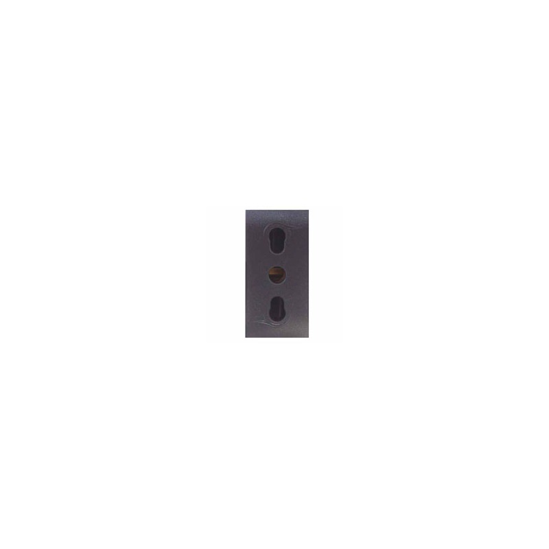 FRUTTO COMFORT PRESA BIPASSO 10/16A+T ANTRACITE